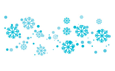 Snowflakes Style Design for Labels, Winter Frozen illustration v.7
