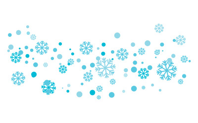 Snowflakes Style Design for Labels, Winter Frozen illustration v.8
