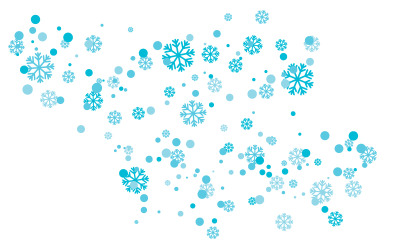 Snowflakes Style Design for Labels, Winter Frozen illustration v.9