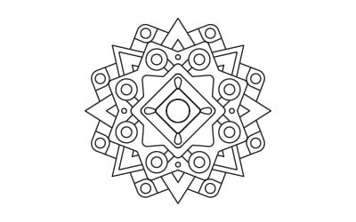 Circular pattern in form of mandala illustration design template v.10