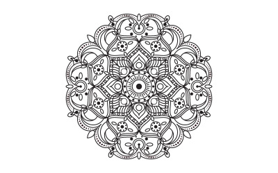 Circular pattern in form of mandala illustration design template v.11