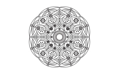 Круговой узор в форме мандалы, шаблон дизайна иллюстрации, версия 12