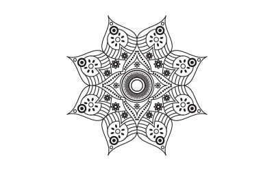 Modèle de conception d&amp;#39;illustration de motif circulaire sous forme de mandala v.13