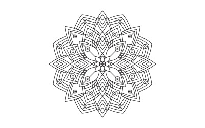 Modèle de conception d&amp;#39;illustration de motif circulaire sous forme de mandala v.14
