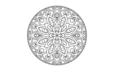 Circular pattern in form of mandala illustration design template v.16