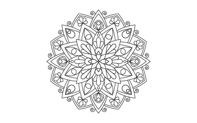 Modèle de conception d&amp;#39;illustration de motif circulaire sous forme de mandala v.17