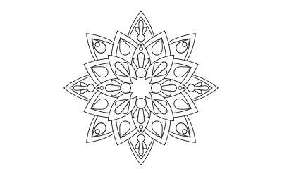 Modèle de conception d&amp;#39;illustration de motif circulaire sous forme de mandala v.18