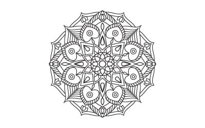 Circular pattern in form of mandala illustration design template v.19