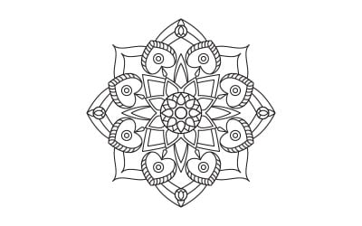 Modèle de conception d&amp;#39;illustration de motif circulaire sous forme de mandala v.20