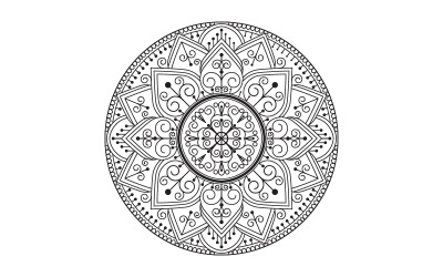 Circular pattern in form of mandala illustration design template v.21