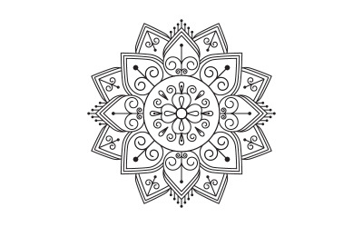 Modèle de conception d&amp;#39;illustration de motif circulaire sous forme de mandala v.23