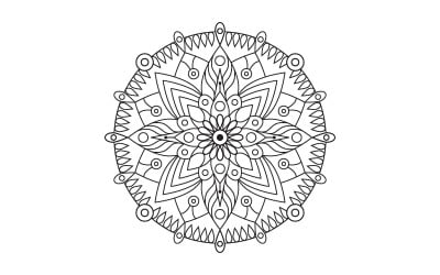 Modèle de conception d&amp;#39;illustration de motif circulaire sous forme de mandala v.24