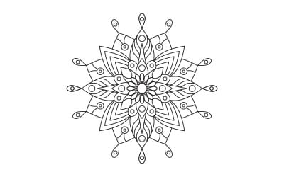 Circular pattern in form of mandala illustration design template v.25