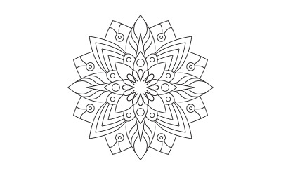 Circular pattern in form of mandala illustration design template v.26