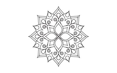 Circular pattern in form of mandala illustration design template v.28