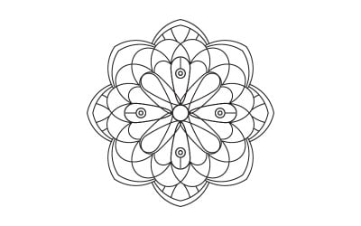 Circular pattern in form of mandala illustration design template v.29