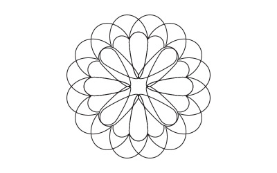 Circular pattern in form of mandala illustration design template v.30