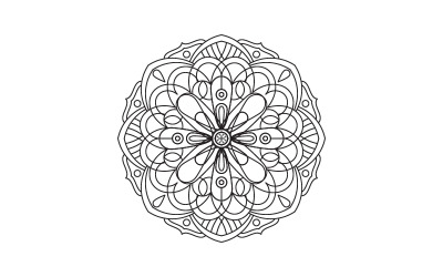 Circular pattern in form of mandala illustration design template v.33