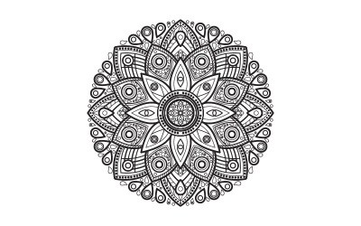 Circular pattern in form of mandala illustration design template v.6