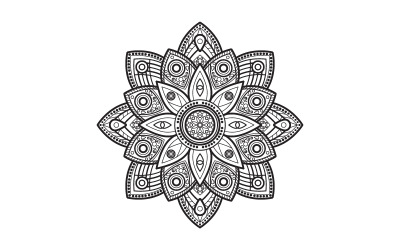 Circular pattern in form of mandala illustration design template v.7