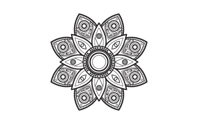Circular pattern in form of mandala illustration design template v.8