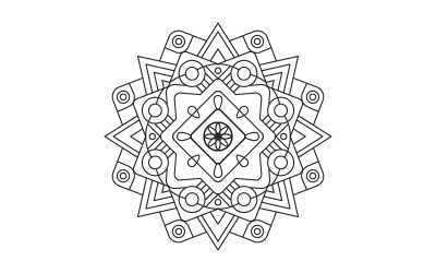 Circular pattern in form of mandala illustration design template v.9