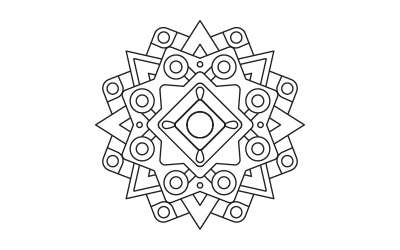 Cirkulärt mönster i form av mandala illustration designmall v.10