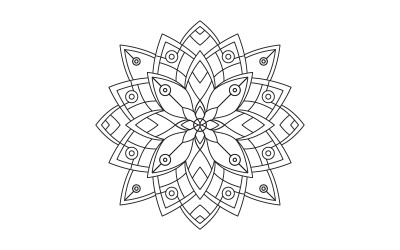 Cirkulärt mönster i form av mandala illustration designmall v.15
