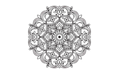 Modèle de conception d&amp;#39;illustration de motif circulaire sous forme de mandala v.11