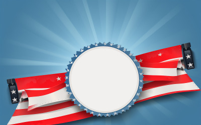 American award badge, American winner badge