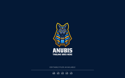 Anubis Proste logo maskotki 22