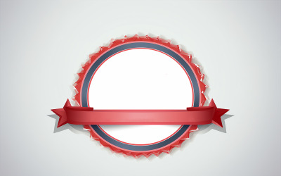 Badge de récompense vierge, conception de ruban vierge