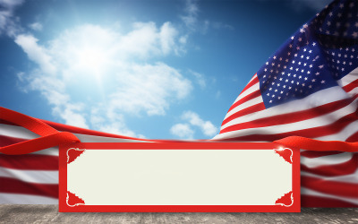 Blank american banner design
