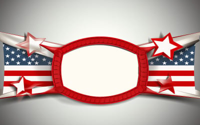 Blank usa award badge design