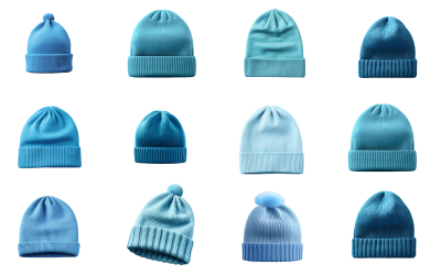 Blue beanie png design bundle