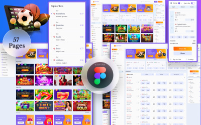 Sportsbets - Шаблон Figma для ставок на спорт и азартных игр в казино