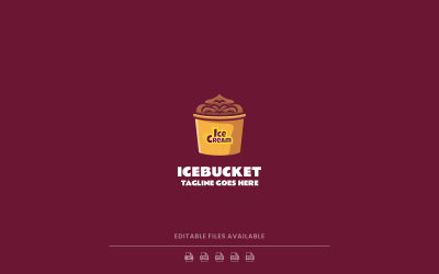 Szablon prostego logo Ice Bucket