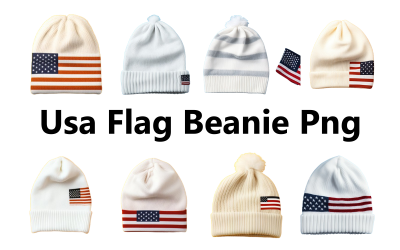 Usa flag beanie png design bundle