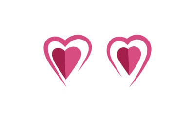 Modelo de design de ilustração de ícone vetorial de amor v.2