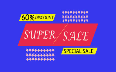 Rabatt Special Super Sale Banner Tag 14
