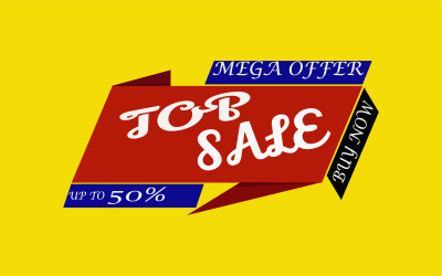 Rabatt Top Sale Vector Banner Tag 09