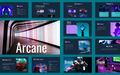 Arcane – Présentation principale d&amp;#39;une société de logiciels