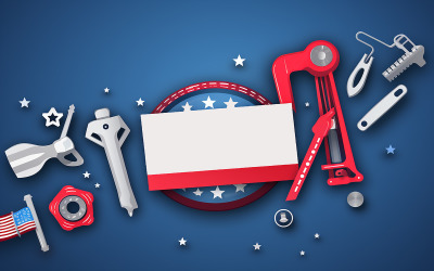 Blank labour day design template