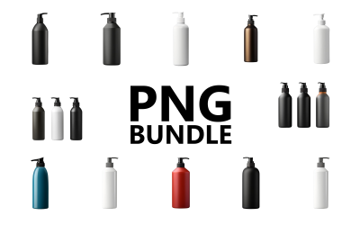 Blank spray bottle png bundle