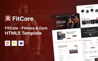Fitcore - 健身和健身房免费 HTML5 模板