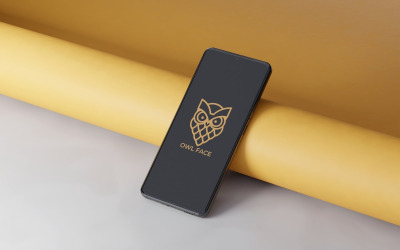Modelo de design de logotipo de rosto de coruja