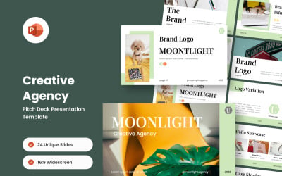 Creative Agency Pitch Deck – PowerPoint elegante e moderno