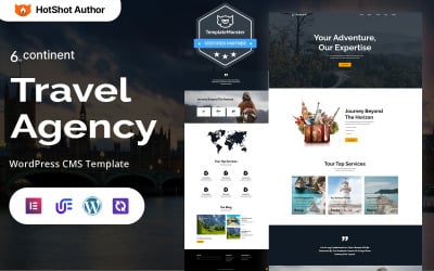 6th Continent - Thème WordPress Elementor pour agence de voyage moderne