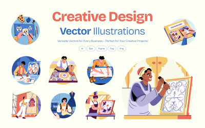 Kreatives Design-Illustrationsset