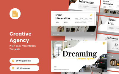 Pitch Deck d&amp;#39;agence créative – Diapositives Google épurées